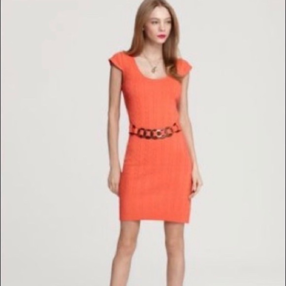Milly of New York Chain Belted Knit Dress